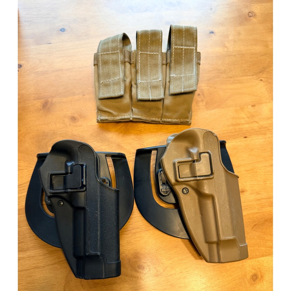 Blackhawk SERPA CQC Beretta 92/96 Holsters & Tactical Tailo Triple Mag Pouch Lot
